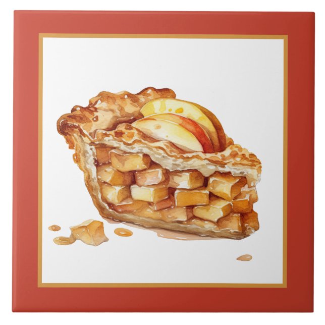 Azulejo panadería, pastelería de manzana, artesanía de la  (Frente)