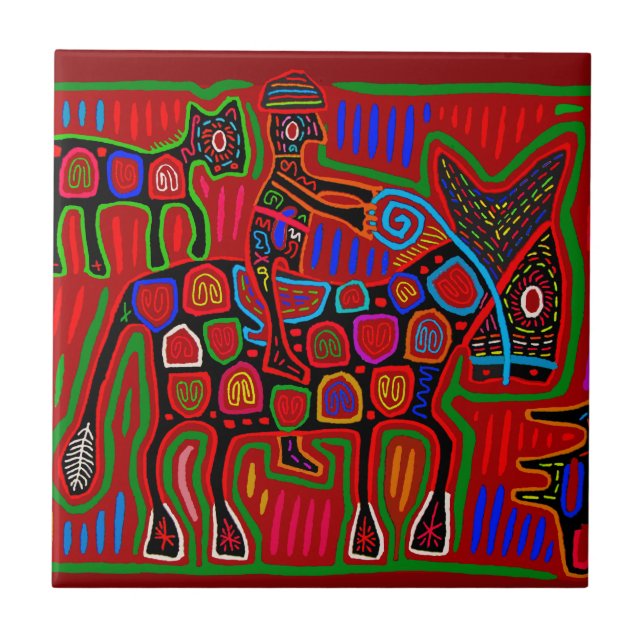 Azulejo Panama Mola - Salva un Caballo Monta un Vaquero (Frente)