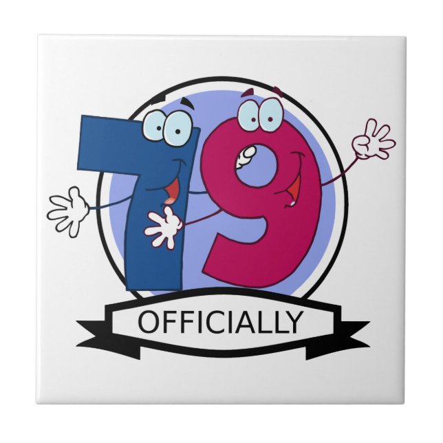 Azulejo Pancarta oficial de cumpleaños 79 (Frente)