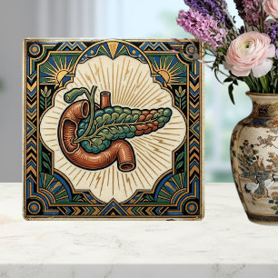 Azulejo Páncreas Anatómico Art Déco Diabetes