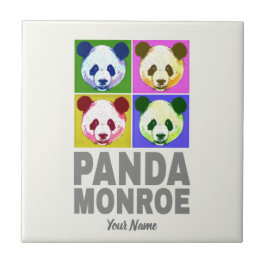 Azulejo Panda Monroe Bear retrato de arte pop