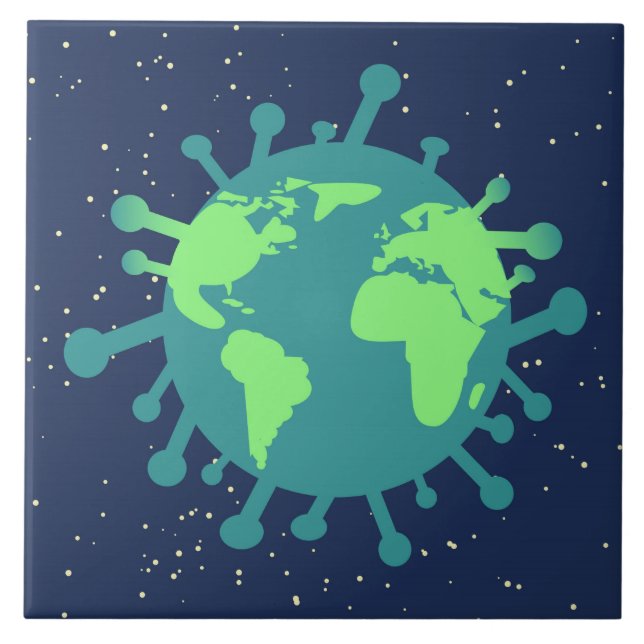 Azulejo Pandemia global (partícula viral) (infección viral (Frente)