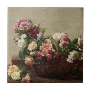 Azulejo Panier de Rosas - Henri Fantin-Latour