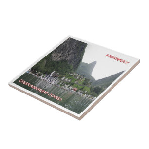 Azulejo panorama de GEIRANGERFJORD zNO120, Noruega,