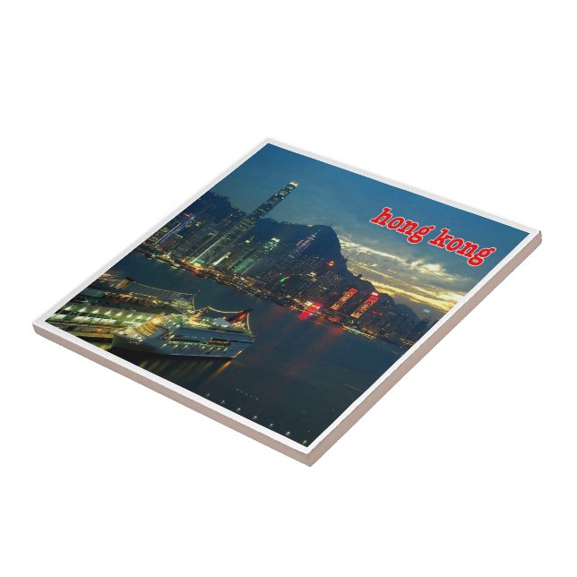 Azulejo panorama de HONG KONG zHK010, Asia, (Lado)