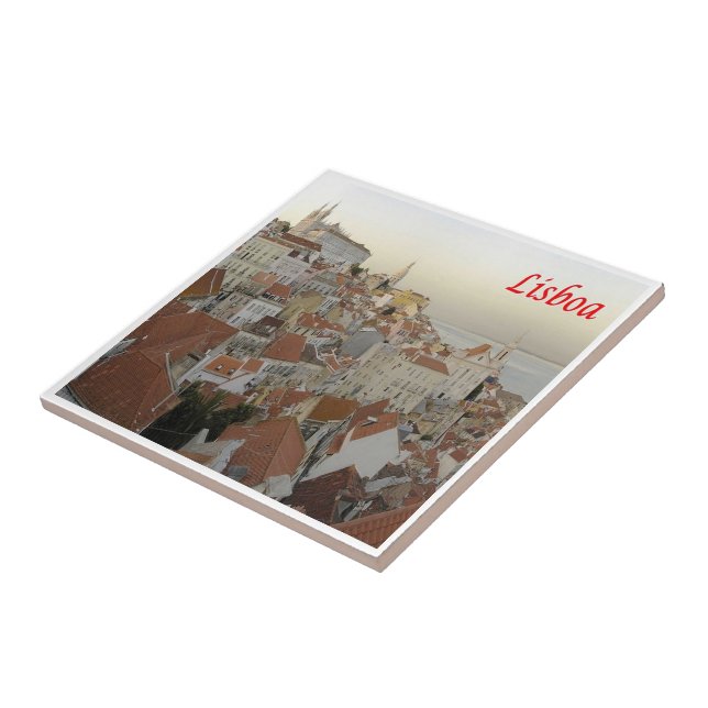 Azulejo panorama de LISBOA zPT017, Portugal, Europa, (Lado)