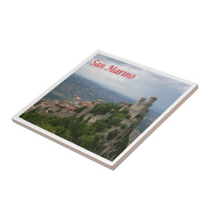 Azulejo panorama de zSM007 MONTE TITANO, San Marino,