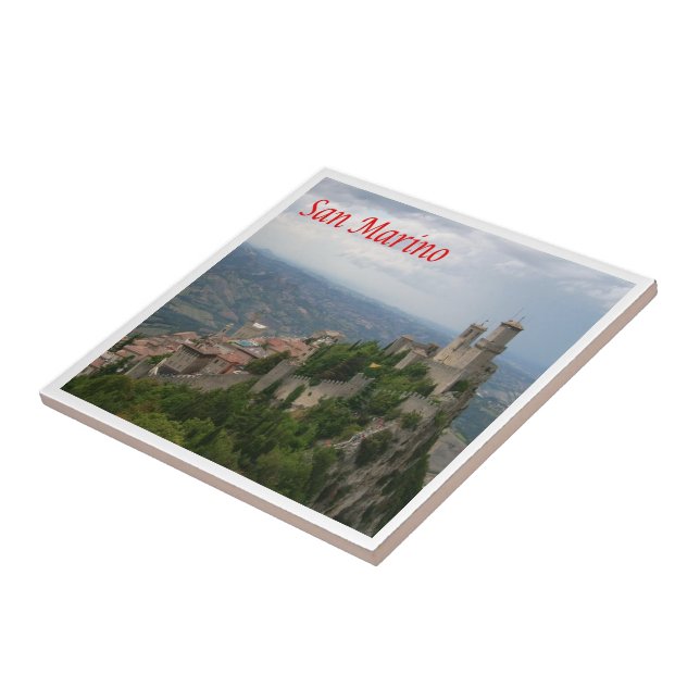 Azulejo panorama de zSM007 MONTE TITANO, San Marino, (Lado)