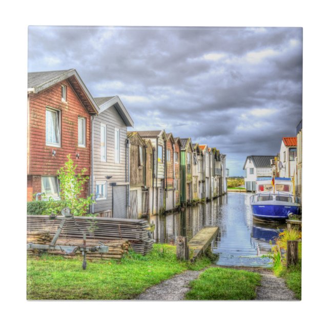 Azulejo Panorama Escenario De Buques En El Puerto De Bunga (Frente)