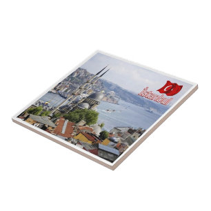 Azulejo panorámica zTR020 de ESTAMBUL, Turquía, Europa,