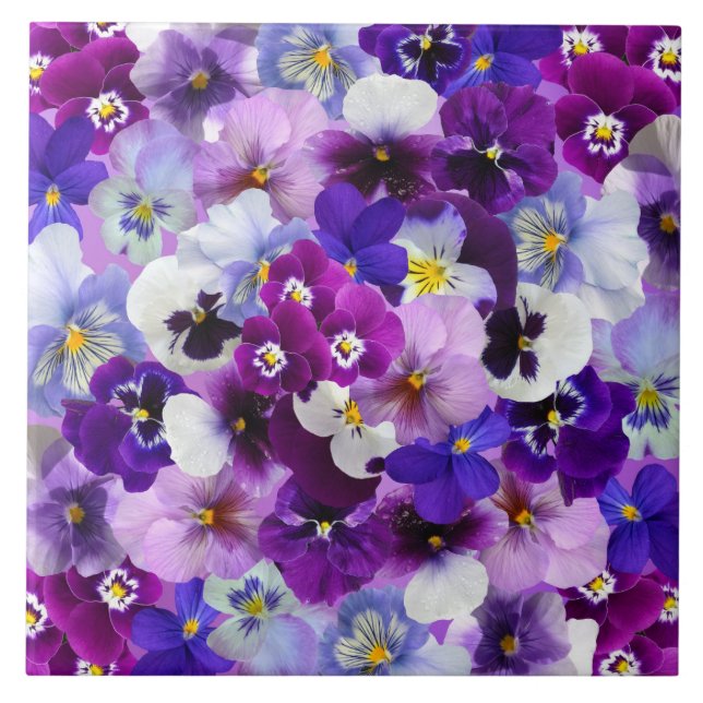 Azulejo Pansies Gloriosos (Frente)