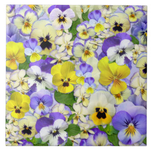 Azulejo Pansies Pastel
