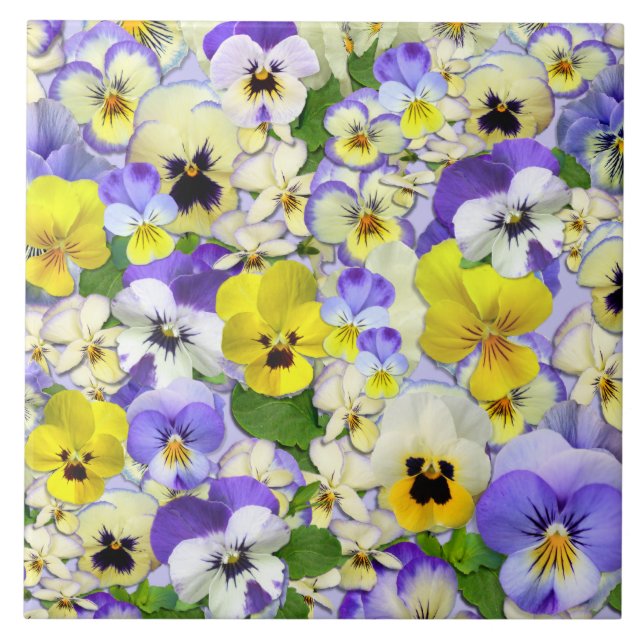 Azulejo Pansies Pastel (Frente)
