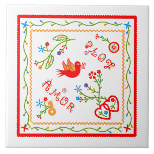 Azulejo pañuelos de amor de San Valentín