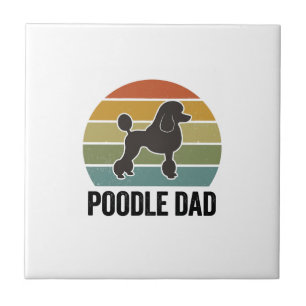 Azulejo Papa Caniche Diseño de Amante de Perro de Puestas
