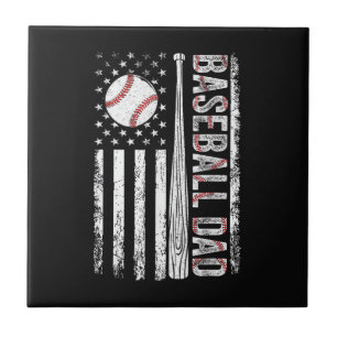 Azulejo Papá de béisbol Bandera Americana Patriótica Día d