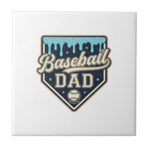 Azulejo Papá de béisbol placa de home goteante vector vint