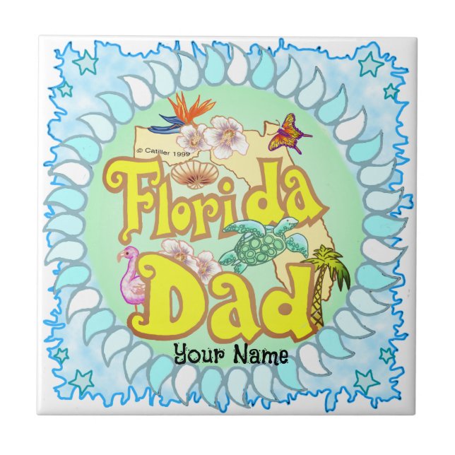 Azulejo Papá de Florida (Frente)