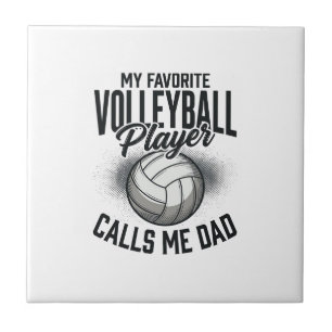 Azulejo Papá de voleibol mi jugador favorito me llama papá