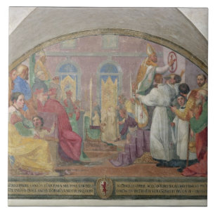Azulejo Papa Eugenio IV Consecrating el convento de San