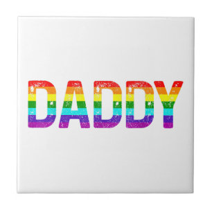 Azulejo Papá Orgullo Gay Mes Padres LGBTQ Día Arcoiris Cae