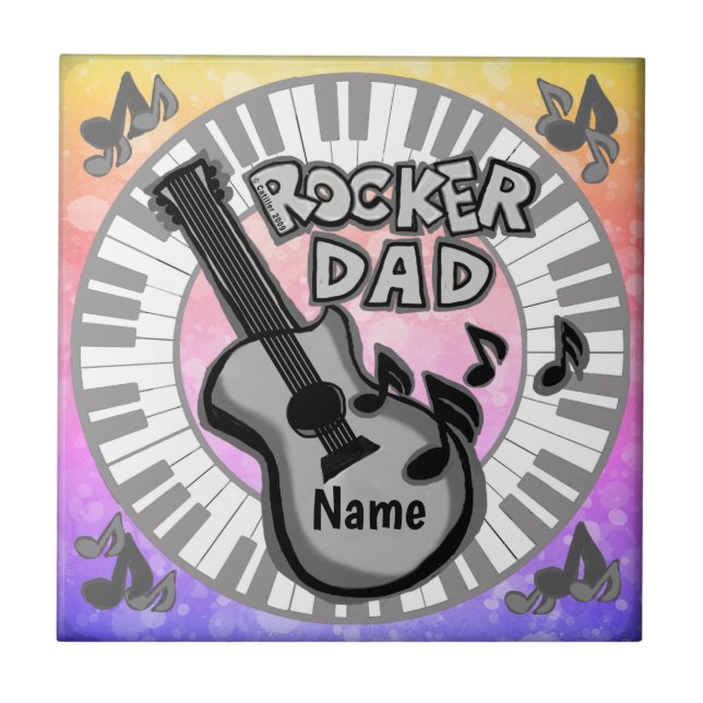 Azulejo Papá Rocker (Frente)