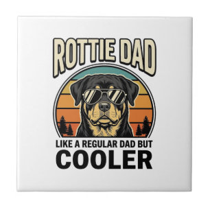 Azulejo Papá Rottie como un papá normal pero diseño más ge