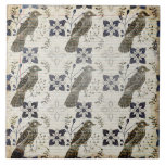 Azulejo Papel de pájaro neutro vintage Imprimir mosaico ce<br><div class="desc">Textura falsa rústica de colores neutros y patrón de ave vintage en un fondo de aspecto antiguo. Perfecto para una casa de campo y decoración de casita de campo con azulejos de cerámica. 100% de satisfacción del cliente con "Zazzle" todos los días.</div>