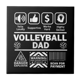 Azulejo Papel de voleibol con contenido gracioso de padre