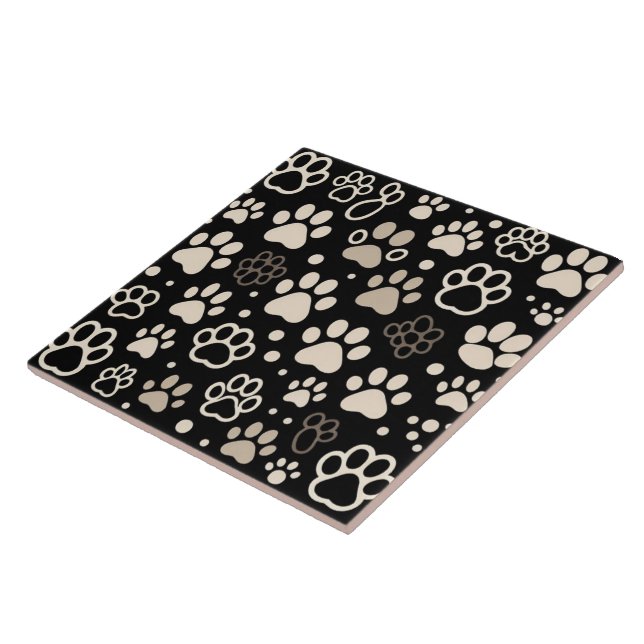 Azulejo Papel impreso en perros caninos de diferentes colo (Lado)