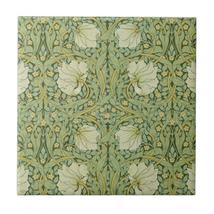 Azulejo Papel pintado floral azul de William Morris Pimper