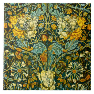 Azulejo Papel pintado floral de madreselva Gold de William