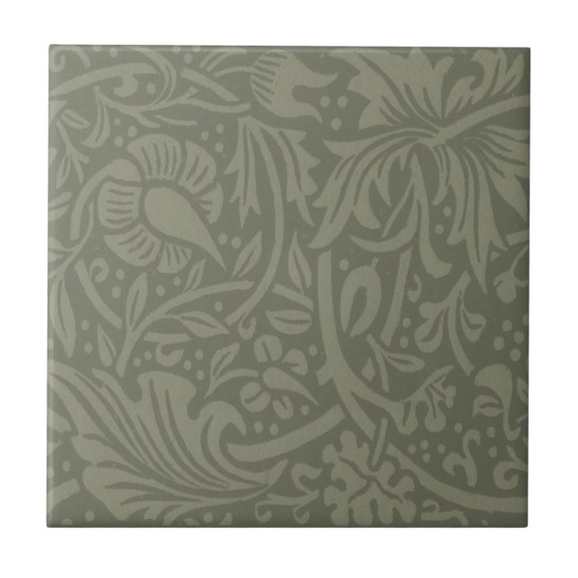 Azulejo Papel pintado floral de narciso William Morris (Frente)