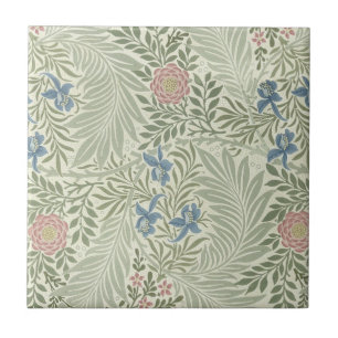 Azulejo Papel pintado floral Larkspur de William Morris