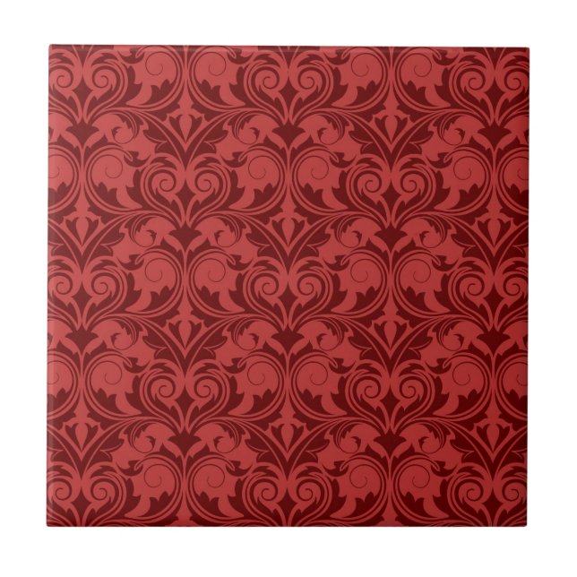 Azulejo Papel pintado rojo (Frente)