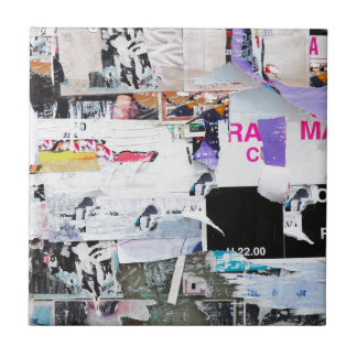 Azulejo Papel rasgado estilo de Banksy de la pared de la