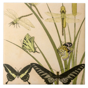 Azulejo Papillones y libélulas de Maurice Verneuil