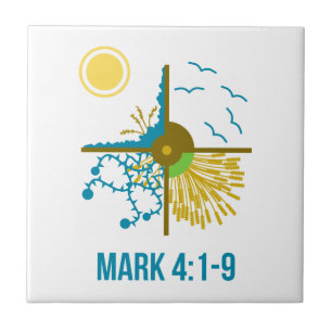 Azulejo Parábola del sembrador/cuatro suelos - evangelio