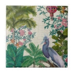 Azulejo Paradise Chinoiserie<br><div class="desc">Paradis Chinoiserie I de Naomi McCavitt. Aves coloridas, vegetación y flores se unen para crear una vibrante escena tropical. | 106715Z</div>