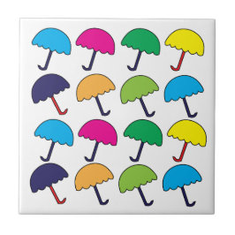 Azulejo Paraguas coloridos