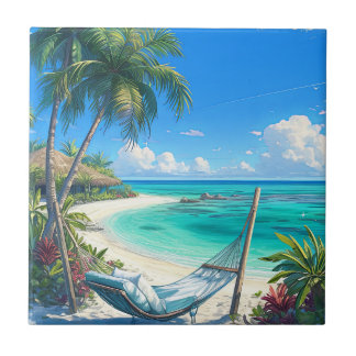 Azulejo Paraíso oceánico - Oasis de playa tropical