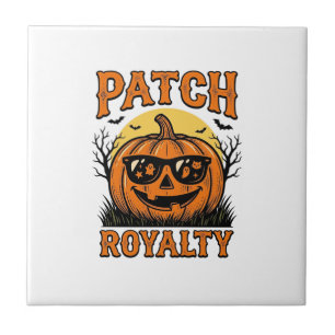 Azulejo Parche de Calabaza de Halloween Jack O Lantern Vin