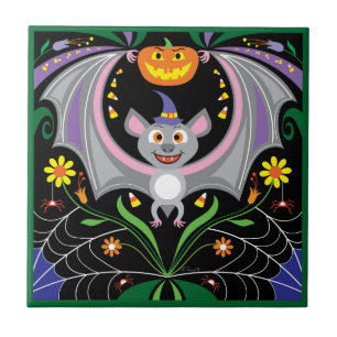 Azulejo Parche de Calabaza Loca de Medianoche