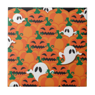 Azulejo Parche de Calabazas Embrujadas de Halloween Fantas