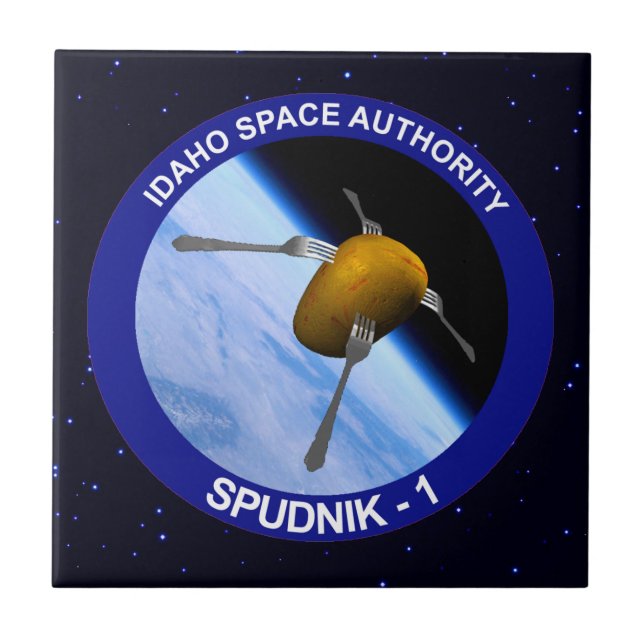 Azulejo Parche de misión de satélite Idaho Spudnik (Frente)