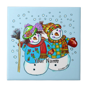 Azulejo Pare de nieve Muñeco de nieve