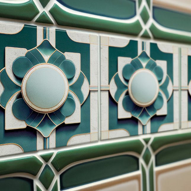 Azulejo Pared con motivos Art Decó Cerámica Art Nouveau (Subido por el creador)