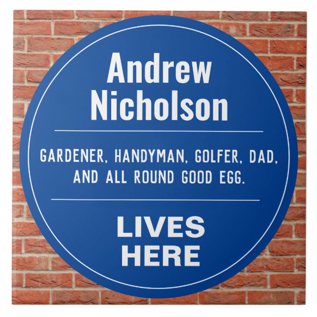 Azulejo Pared de estilo divertido conmemorativo (Frente)