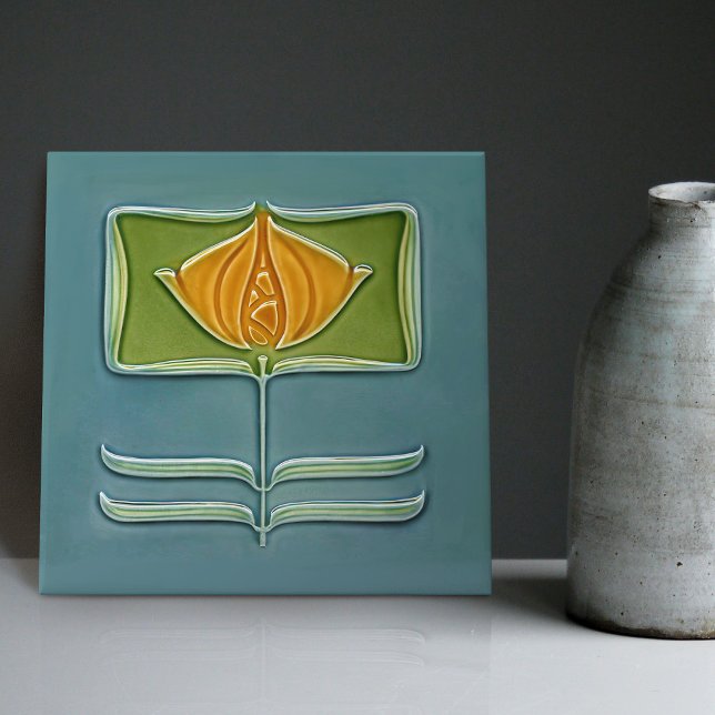 Azulejo Pared floral Decoración Art Nouveau Decoración vin (Subido por el creador)