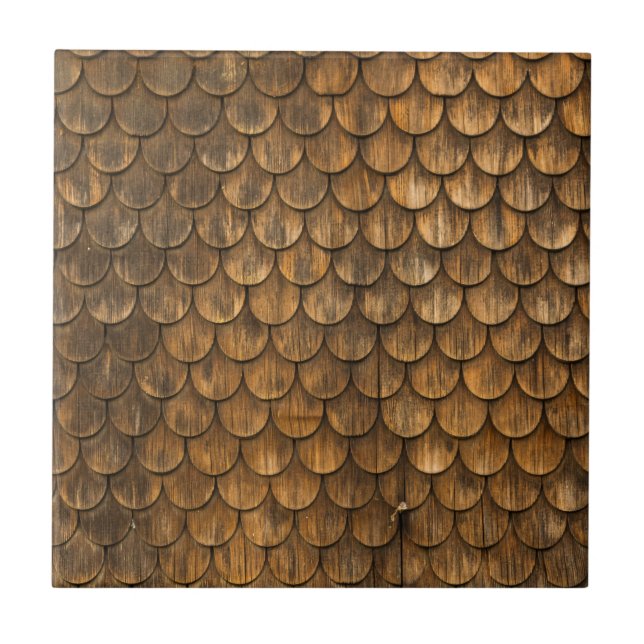 Azulejo Pared meteorológica de herpes de madera (Frente)